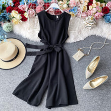 Ladda upp bild till gallerivisning, Dam Enfärgad Ärmlös Jumpsuit