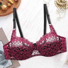 Ladda upp bild till gallerivisning, Plusstorlek broderad blommig behå