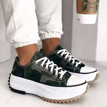 Ladda upp bild till gallerivisning, Kvinnors snygga canvasskor med tjocka sulor