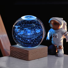 Ladda upp bild till gallerivisning, 3D Galaxy Nattljus Dekor Krystalkul lampa
