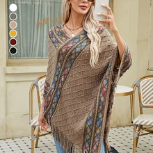 Ladda upp bild till gallerivisning, Ponchotröja med fransar