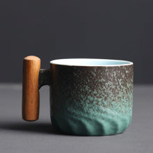 Ladda upp bild till gallerivisning, Handgjord retro keramisk kaffemugg