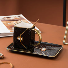 Ladda upp bild till gallerivisning, Handväska-formad kreativ mugg med fat och sked