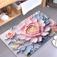 Ladda upp bild till gallerivisning, 3D-blomtryck Superabsorberande halkfri golvmatta
