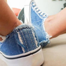Ladda upp bild till gallerivisning, Denim canvas skor