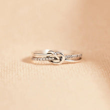 Ladda upp bild till gallerivisning, Mor & dotter Double Band Knot Ring
