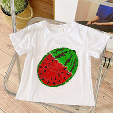 Ladda upp bild till gallerivisning, 2022 ny vattenmelon t-shirt med föränderliga paljetter