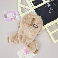 Ladda upp bild till gallerivisning, Elastisk jumpsuit för husdjur i fleece med dragkedja