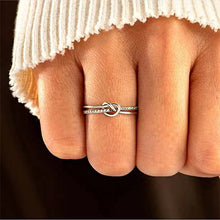 Ladda upp bild till gallerivisning, Mor & dotter Double Band Knot Ring