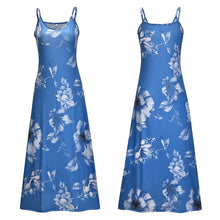 Ladda upp bild till gallerivisning, Bohemiska ärmar med blommigt tryck cocktail maxiklänning