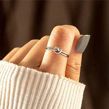 Ladda upp bild till gallerivisning, Mor & dotter Double Band Knot Ring
