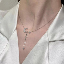 Ladda upp bild till gallerivisning, Halsband med månstjärnor i sterling silver