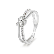 Ladda upp bild till gallerivisning, Mor & dotter Double Band Knot Ring