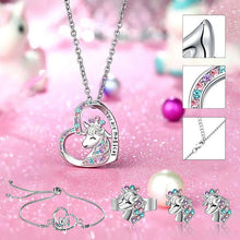 Ladda upp bild till gallerivisning, "You Are Magical" - Enhörningsprinsessörhängen och halsband