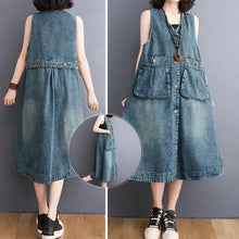 Ladda upp bild till gallerivisning, Denim overallklänning