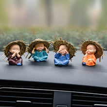 Ladda upp bild till gallerivisning, Babyhatt i polyresin Monk Buddha Idols (4st)