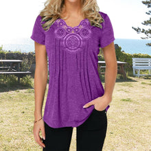 Ladda upp bild till gallerivisning, Slim fit v-ringad spets t-shirt