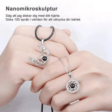 Ladda upp bild till gallerivisning, Alla hjärtans dag projektion solmåne stjärna par magnetiskt halsband