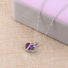 Ladda upp bild till gallerivisning, Hjärta design zirkon halsband hänge örhängen set