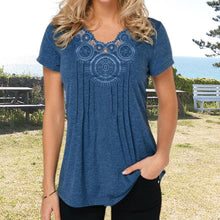 Ladda upp bild till gallerivisning, Slim fit v-ringad spets t-shirt