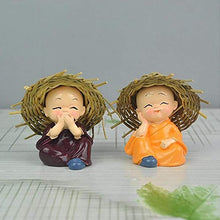 Ladda upp bild till gallerivisning, Babyhatt i polyresin Monk Buddha Idols (4st)