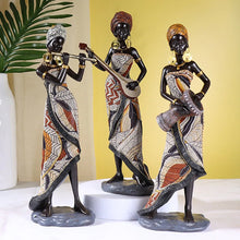 Ladda upp bild till gallerivisning, Afrikansk kvinnlig musikerskulptur
