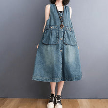 Ladda upp bild till gallerivisning, Denim overallklänning