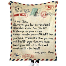 Ladda upp bild till gallerivisning, Flanellfilt med brevmotiv