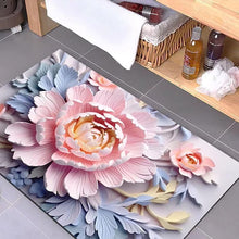 Ladda upp bild till gallerivisning, 3D-blomtryck Superabsorberande halkfri golvmatta