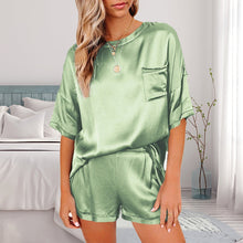 Ladda upp bild till gallerivisning, T-shirt och shorts pyjamas tvådelad set