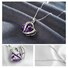 Ladda upp bild till gallerivisning, Hjärta design zirkon halsband hänge örhängen set