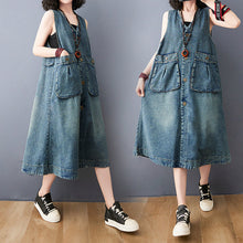 Ladda upp bild till gallerivisning, Denim overallklänning