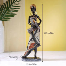 Ladda upp bild till gallerivisning, Afrikansk kvinnlig musikerskulptur