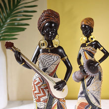 Ladda upp bild till gallerivisning, Afrikansk kvinnlig musikerskulptur