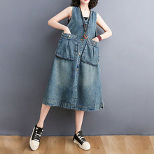 Ladda upp bild till gallerivisning, Denim overallklänning