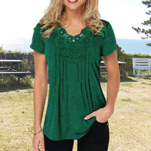 Ladda upp bild till gallerivisning, Slim fit v-ringad spets t-shirt