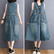 Ladda upp bild till gallerivisning, Denim overallklänning