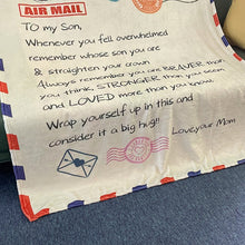 Ladda upp bild till gallerivisning, Flanellfilt med brevmotiv