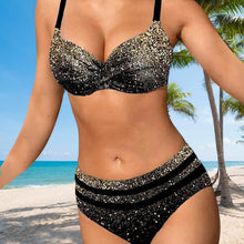 Ladda upp bild till gallerivisning, Bikini med glittrande tryck