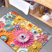 Ladda upp bild till gallerivisning, 3D-blomtryck Superabsorberande halkfri golvmatta