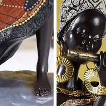 Ladda upp bild till gallerivisning, Afrikansk kvinnlig musikerskulptur