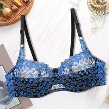 Ladda upp bild till gallerivisning, Plusstorlek broderad blommig behå