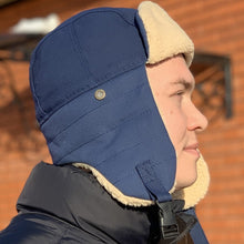 Ladda upp bild till gallerivisning, Vintage fleecehatt med öronskydd