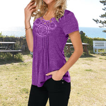 Ladda upp bild till gallerivisning, Slim fit v-ringad spets t-shirt