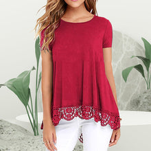 Ladda upp bild till gallerivisning, Lace Panel T-Shirt