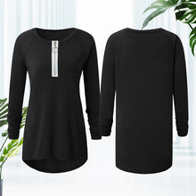 Ladda upp bild till gallerivisning, T-shirt med rund hals med dragkedja