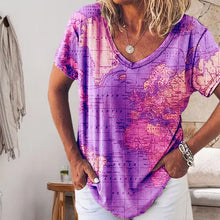Ladda upp bild till gallerivisning, Karta grafisk T-shirt