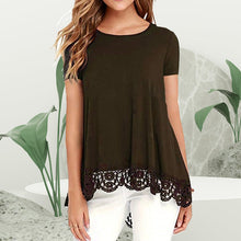 Ladda upp bild till gallerivisning, Lace Panel T-Shirt