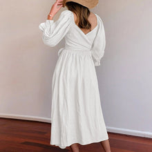 Ladda upp bild till gallerivisning, Fransk volang Klänning med lykta ärmar