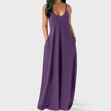 Ladda upp bild till gallerivisning, Lång klänning med sned ficka